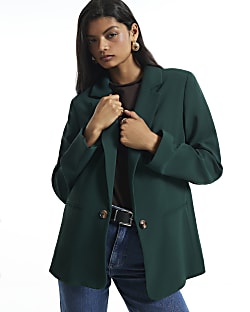 Green Crepe Blazer