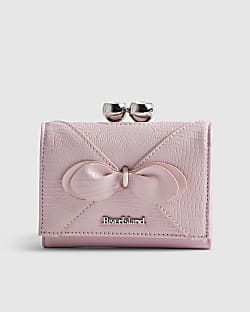 Pink Bow Front Clip Top Purse