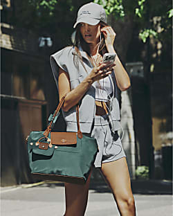 Green Flap Over Shopper Bag