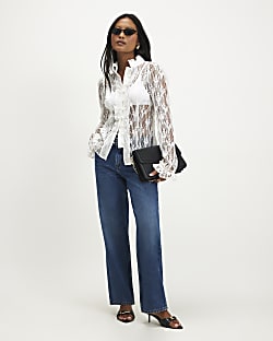 Petite Blue 90s Slim Straight Leg Jeans