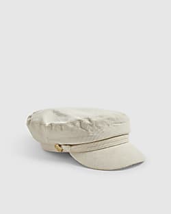 Cream Corduroy Baker Boy Hat