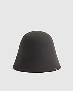 Grey Wool Felt Bucket Hat