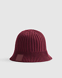 Purple Ribbed Bucket Hat