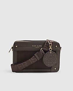 Brown RR Monogram Boxy Crossbody Bag