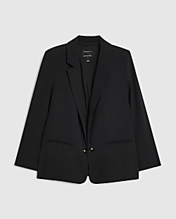 Petite Black Crepe Blazer