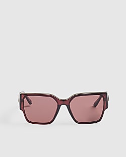 Red Top Bar Visor Sunglasses
