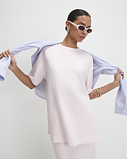 Pink Premium Short Sleeve Oversized T-Shirt