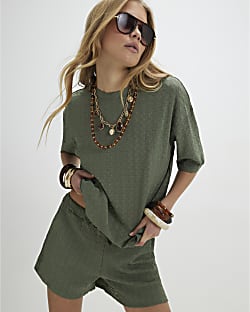 Green T-Shirt and Shorts Set