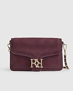 Red RR Flap Front Shoulder Bag