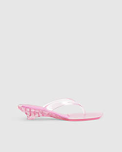 Pink Jelly Toe Thong Sandals