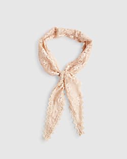 Pink Lace Scarf