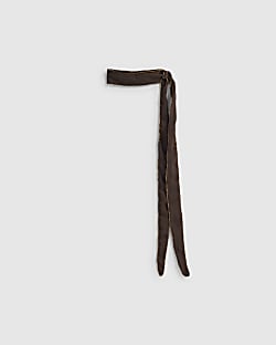Brown Beaded Scarf