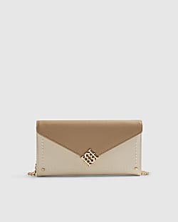 Cream Flap Crossbody Purse