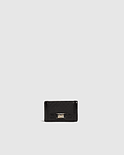 Black Monogram Tab Front Foldout Purse
