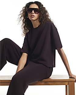 Burgundy Premium Boxy T-shirt