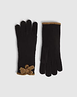 Black Knitted Gloves