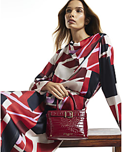 Red Belt Front Mini Tote Bag