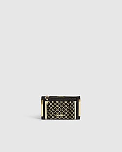 Black Metallic Monogram Mini Purse