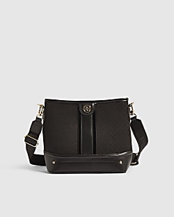 Black Monogram Webbing Front Bucket Bag