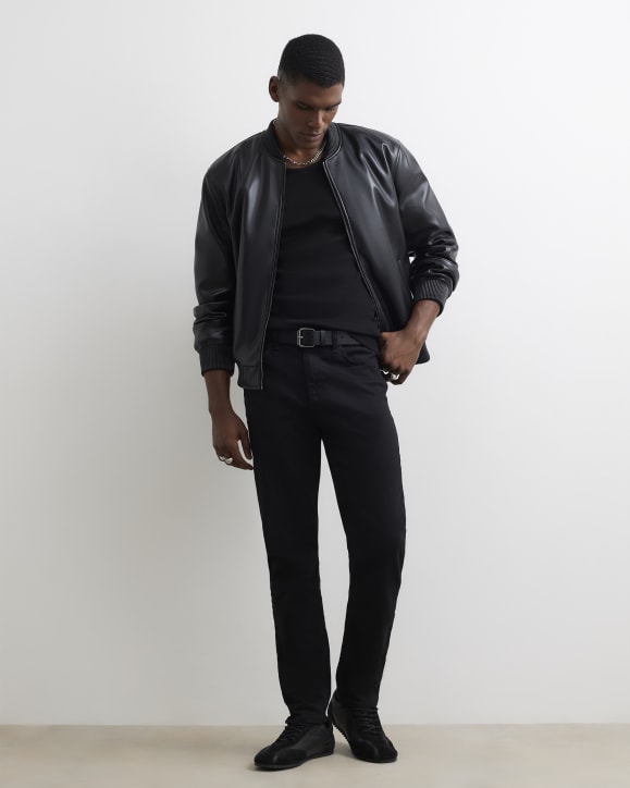 Black Slim Fit Stretch Essential Jeans