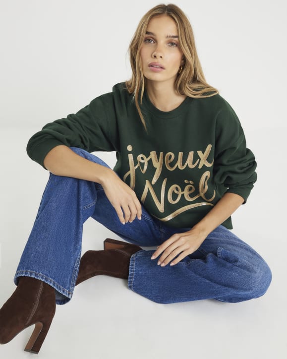 Green Joyeux Noel Christmas Sweatshirt