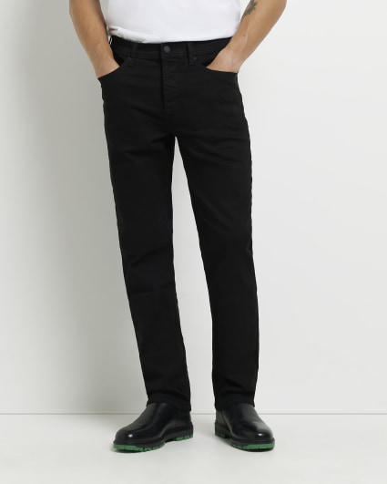 Black straight fit jeans