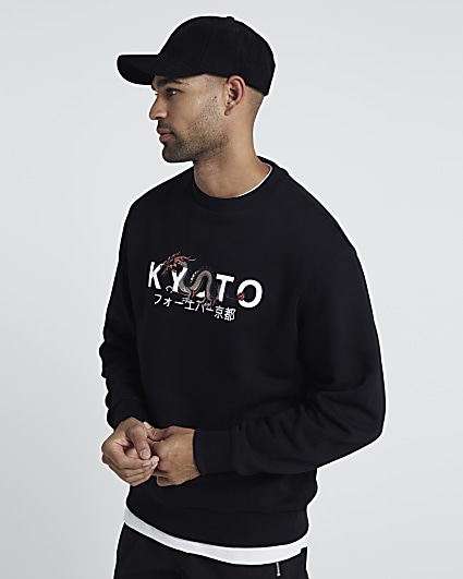 Black Regular Fit Kyoto Sweatshirt