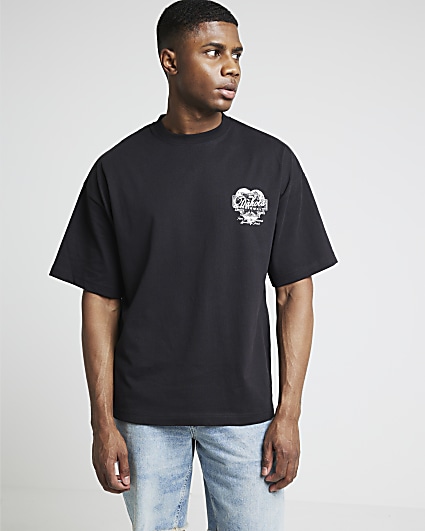 Black oversized fit Dakota graphic t-shirt