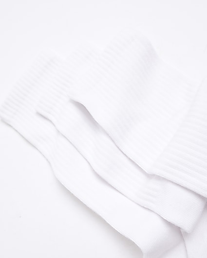 3PK white plain tube socks