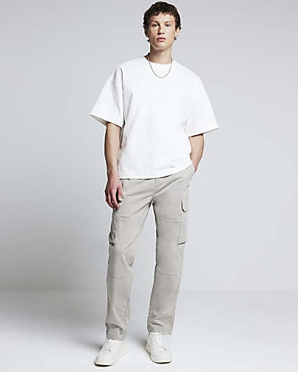 White boxy fit RI studio t-shirt