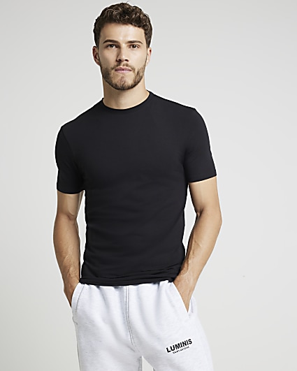 Black Muscle Fit T-shirt 3PK