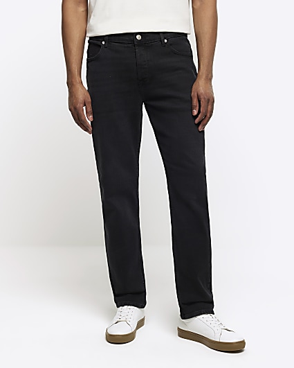 Washed black slim fit jeans