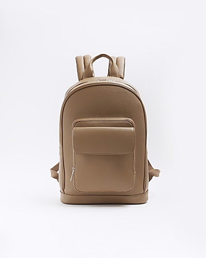 Brown front pocket backpack