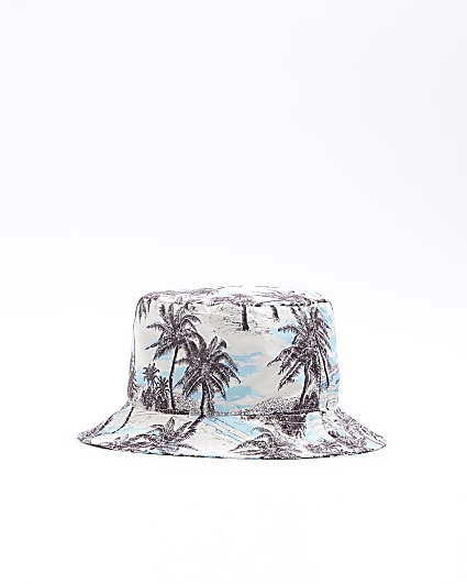 Blue Palm Tree Bucket Hat