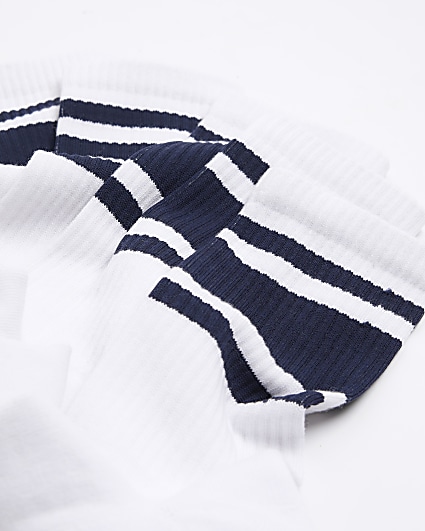 5PK white stripe tube socks