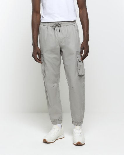 Men's Grey Cargo Trousers