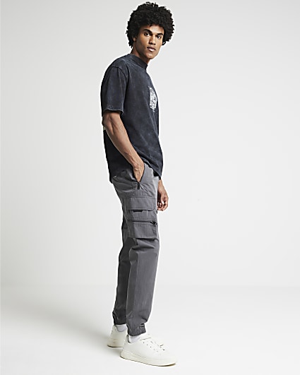 Maternity Rollover-Waist Tapered Jogger Cargo Pants