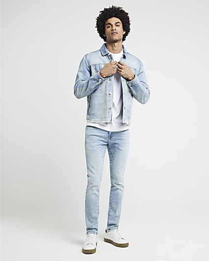 Blue skinny jeans 2024 mens river island