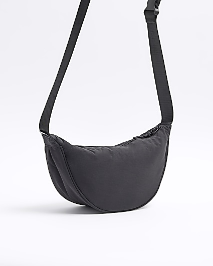 Black crinkle bum bag