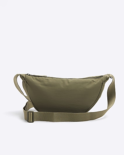 Khaki crinkle bum bag