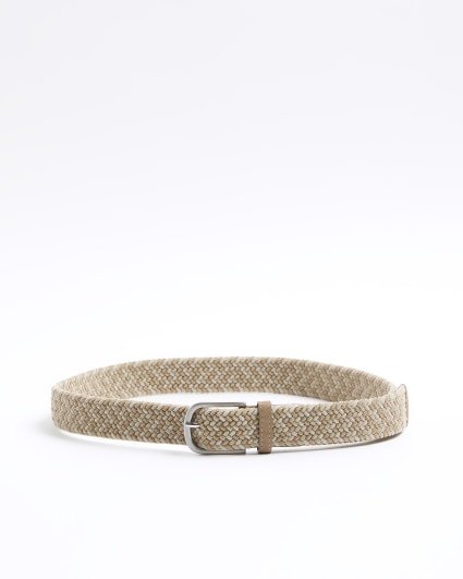 Stone elasticated webbing belt