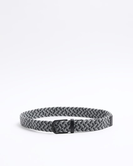 Grey elasticated webbing belt