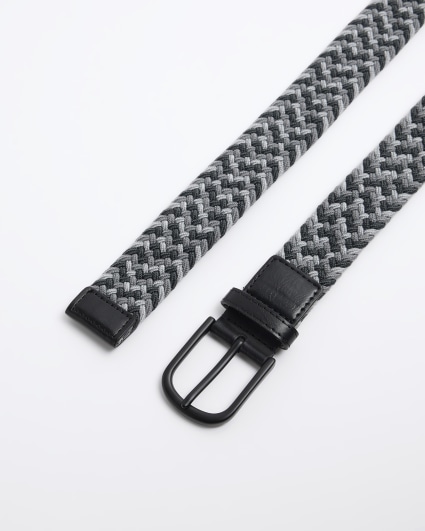 Grey elasticated webbing belt