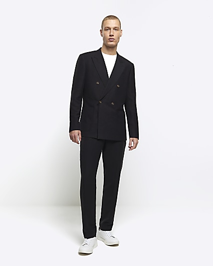 Black slim fit Linen blazer