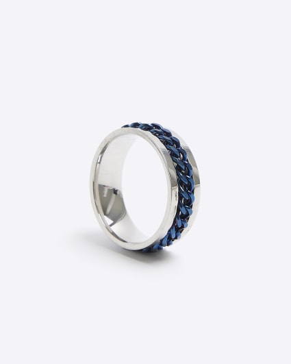 Blue Stainless Steel Chain Ring