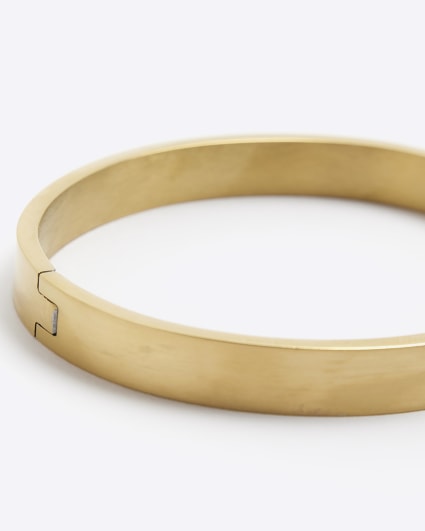 Gold colour stainless steel bangle bracelet