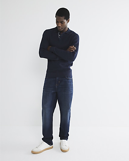 Dark Blue straight fit jeans