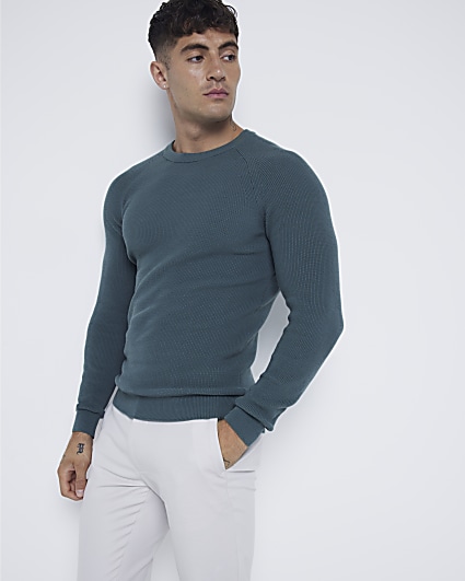 Mens muscle hotsell fit jumper