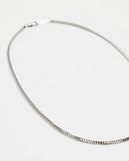 Silver Colour Chain Necklace