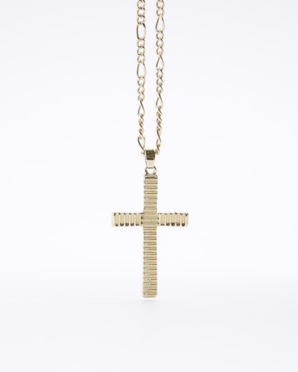 Gold plated cross necklace